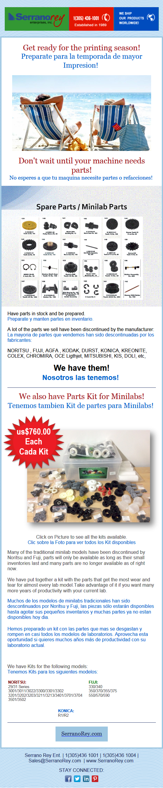 Parts Kit Mass Mail