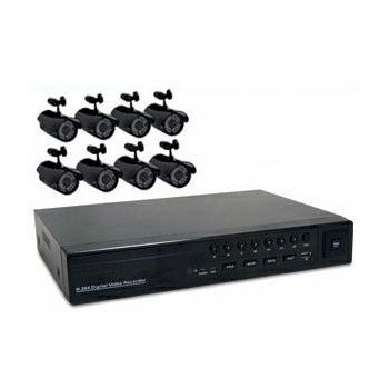 All-in-One Security System - 8 Channels - 8 Cameras Kit No. 4