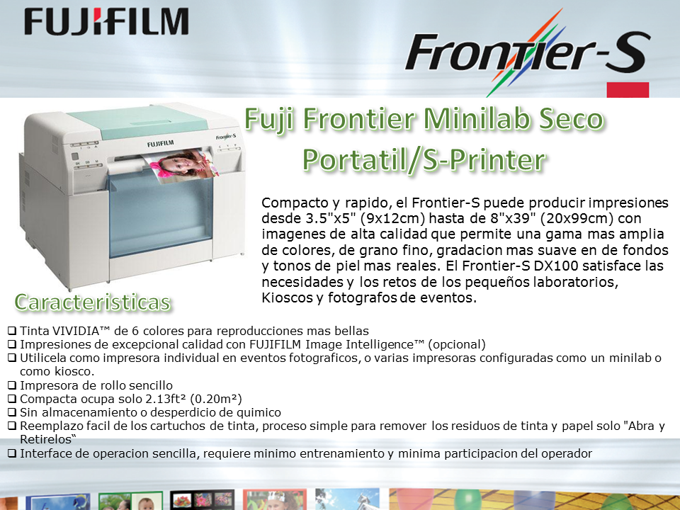 Fuji Frontier Minilab seco Portatil/S-Printer